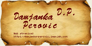Damjanka Perović vizit kartica